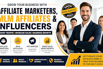 recruit affiliate marketers, MLM affiliates, and influencers for your business