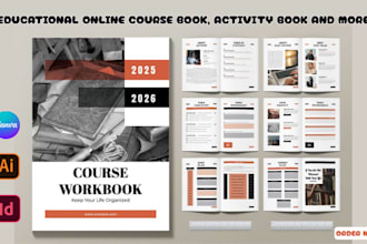 design activity book ebook cover adobe indesign educational textbook formatting