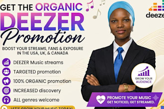 do organic deezer music promotion to boost your streams and fans
