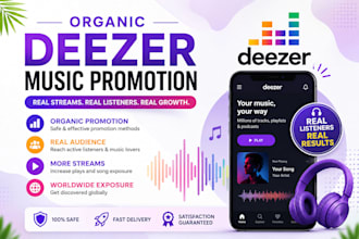 do organic deezer music promotion to increase streams and real audience