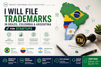file trademarks in brazil colombia and argentina for startups brands