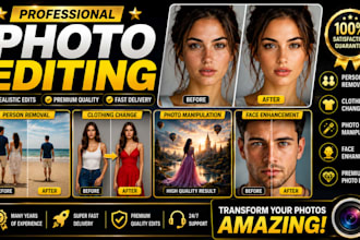 realistic photo editing, person removal, clothing change and image enhancement