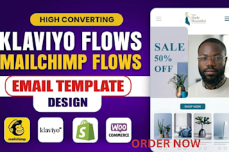 build shopify email flows using klaviyo or mailchimp