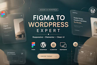 convert figma design to wordpress, elementor, fast loading site
