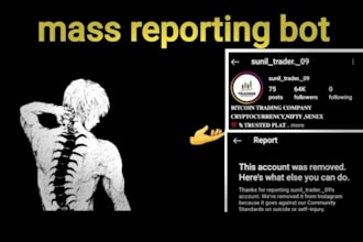 mass reporting bot,auto follow,fb banning bot, posting bot,instagram mass report