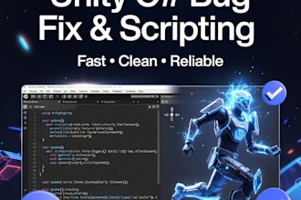 fix unity bugs, scripts, character controllers or add small features fast