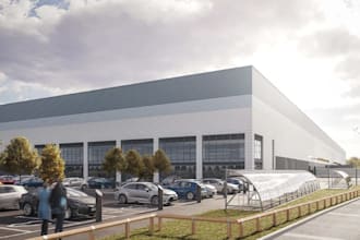 complete render for 3dstorehouse space,industrial site plan,cgi factory exterior