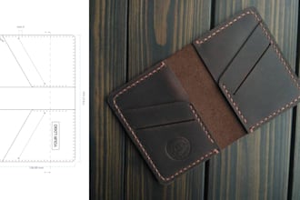 design custom leather wallet patterns in PDF svg dxf for laser cut and crafting