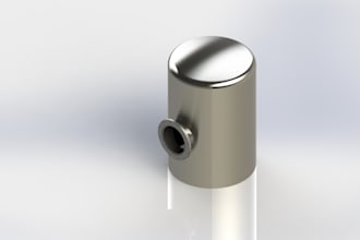 design welded pressure vessel, reservoir tank 3d cad model