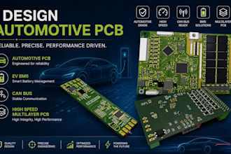 design automotive pcb rf circuit, ev, bms, can bus, high speed multilayer board