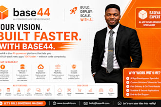 build base44 web app, fix bugs, integrate API and develop mvp app