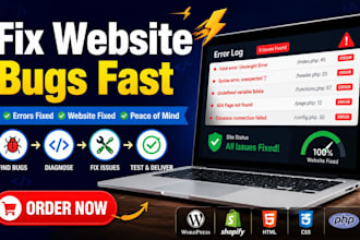 fix website bugs and error fix wordpress issues wordpress bug fix wordpress help