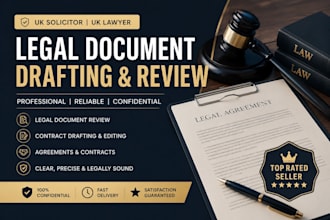 review and draft UK legal documents as a UK qualified solicitor