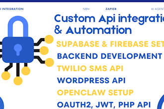 do supabase backend api integration stripe API wordpress API, PHP API, firebase