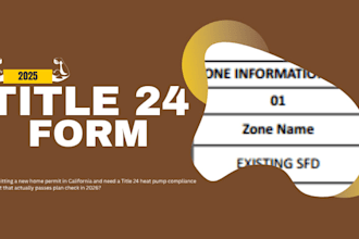 prepare title 24 heat pump compliance report for california new home permit