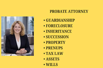 manage probate cases involving executors, will,trustees, and estate distribution