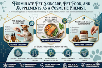 formulate pet skincare pet food and supplement as a cosmetic chemist