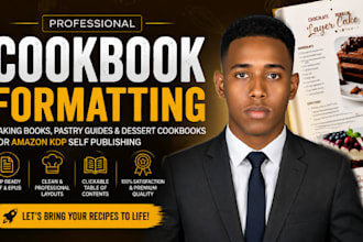 format your baking book, pastry guide, or desert cookbook for amazon KDP