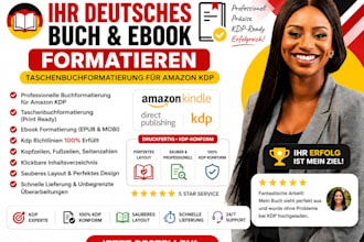formatieren sie ihr deutsches buch ebook, taschenbuchformatierung fur amazon KDP