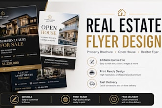 design canva real estate flyers property brochures
