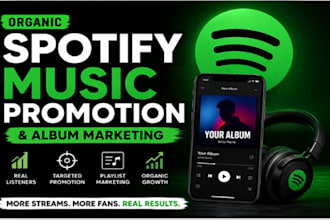 do album marketing and organic spotify music promotion