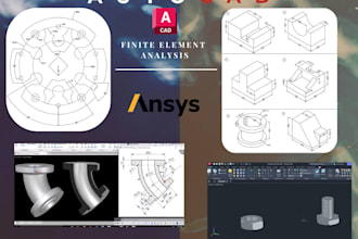 do autocad 2d drafting, 3d modeling, and ansys fea stress analysis