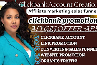 create clickbank account, affiliate marketing, link promotion, sales funnel