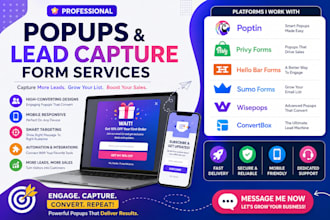 create poptin privy forms hello bar forms sumo forms wisepops convertbox