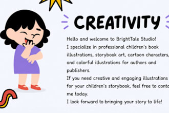 create colourful children book illustrations
