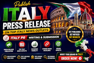 publish italy press release to top italy news outlet italy pr writing submission