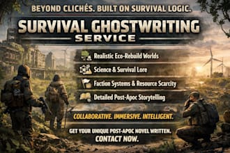 ghostwrite full length post apocalyptic survival ebook with ecosystem world