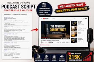 write engaging podcast scripts and episode outlines