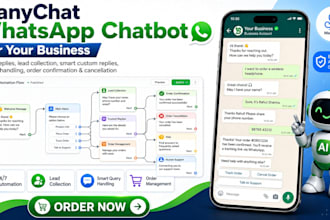 build whatsapp ai chabot for business automation, leads, orders and support