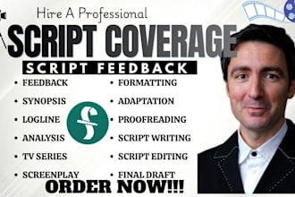 provide script coverage, feedback, notes, and screenplay analysis