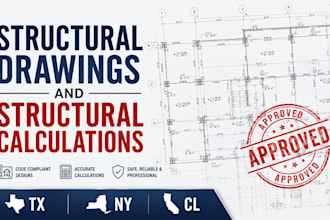 structural drawing and structural analysis calculation, structural design tx, ny