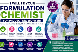 be your formulation chemist for product development