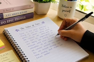 do neat handwriting and transcription