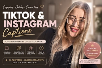 create engaging captions for tiktok and instagram