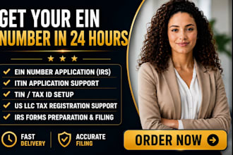 apply ein number itin tin tax id from irs for us llc registration and business