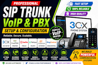 setup sip trunk voip 3cx freepbx twilio pbx system