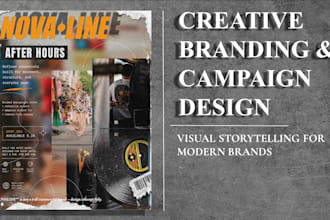 design aesthetic and modern campaign posters for your brand