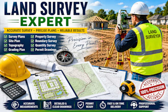 land survey plans site plan boundary construction, topography geodetic plan