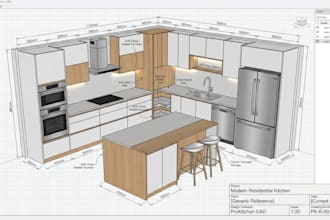 design prokitchen cad kitchen layouts ready for pricing and manufacturing