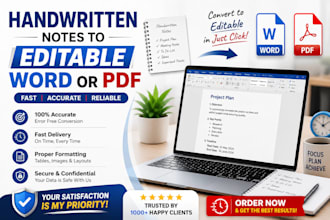 convert handwritten notes to editable word or PDF