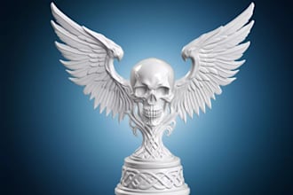 3d model custom awards, medal, trophy keychains, trophy statues for 3d printing