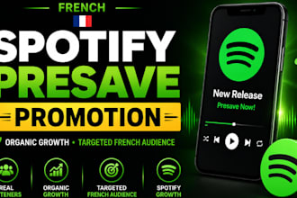 french organic spotify presave link promotion presave music to targeted audience