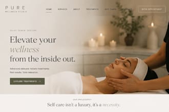 design wix spa center website facial studio website wellness treatments website