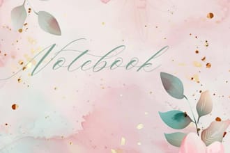 design a beautiful KDP notebook interior on canva