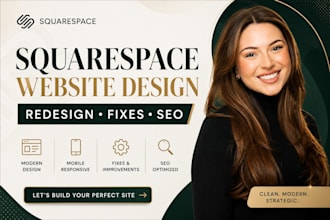do squarespace website design, redesign squarespace or fix squarespace, SEO