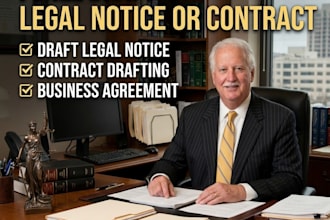 draft a legal notice, agreement, or contract for your business
